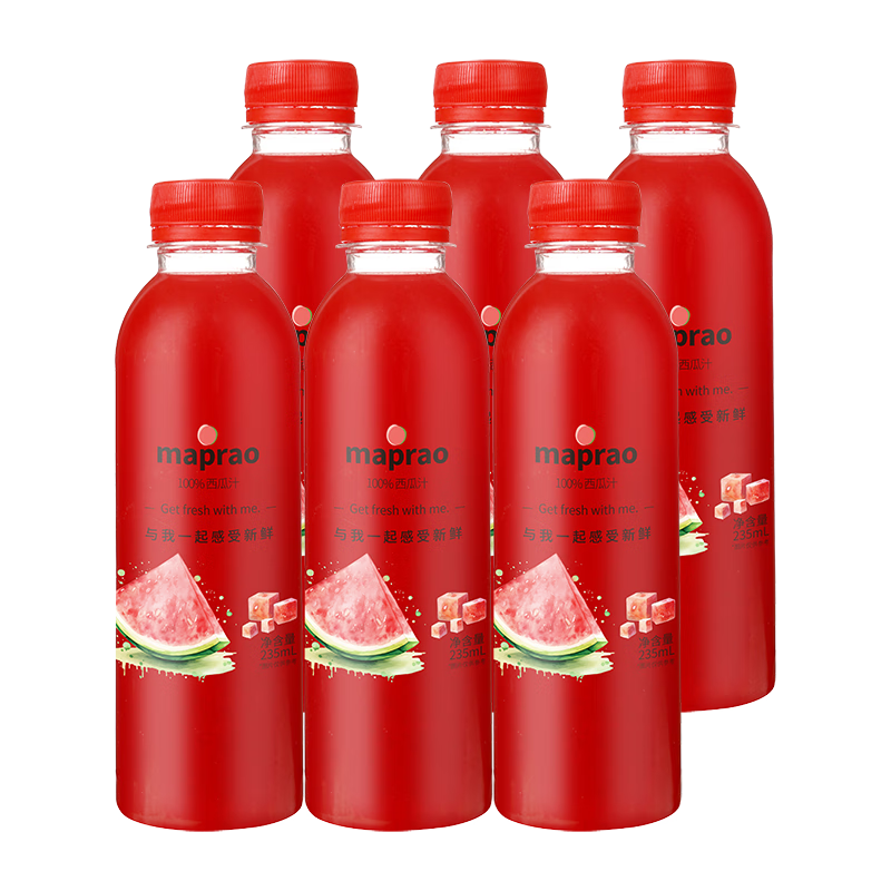 MAPRAO100%ԽϽե֭HPPѹե0ӹ֭235ml*6ƿ