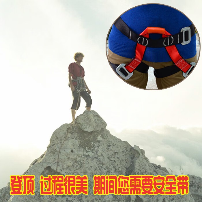 攀岩安全带装备登山半身五点式腰带高空防坠落户外绳子保险速降 攀岩带（收藏可抽奖）