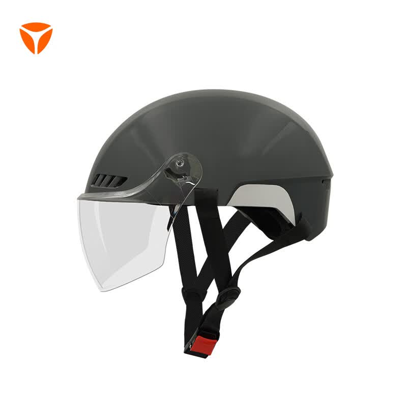 雅迪新国标3C认证头盔电动车电瓶车摩托车自行车助力车四季男女通用轻便式头盔防晒帽 雅迪3C头灰色