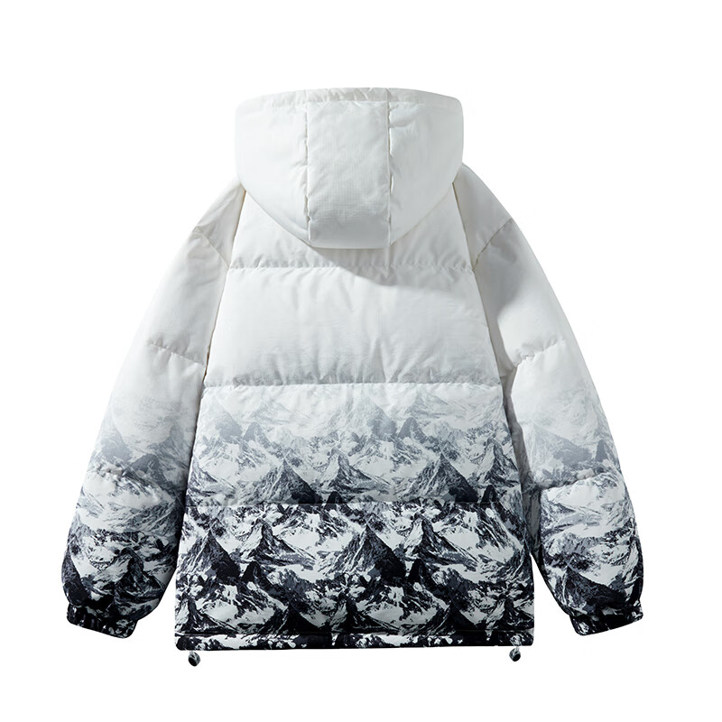 雪中飞新款情侣款时尚简约短款羽绒服保暖抗寒休闲舒适 白色|8162 2XL 185/100A