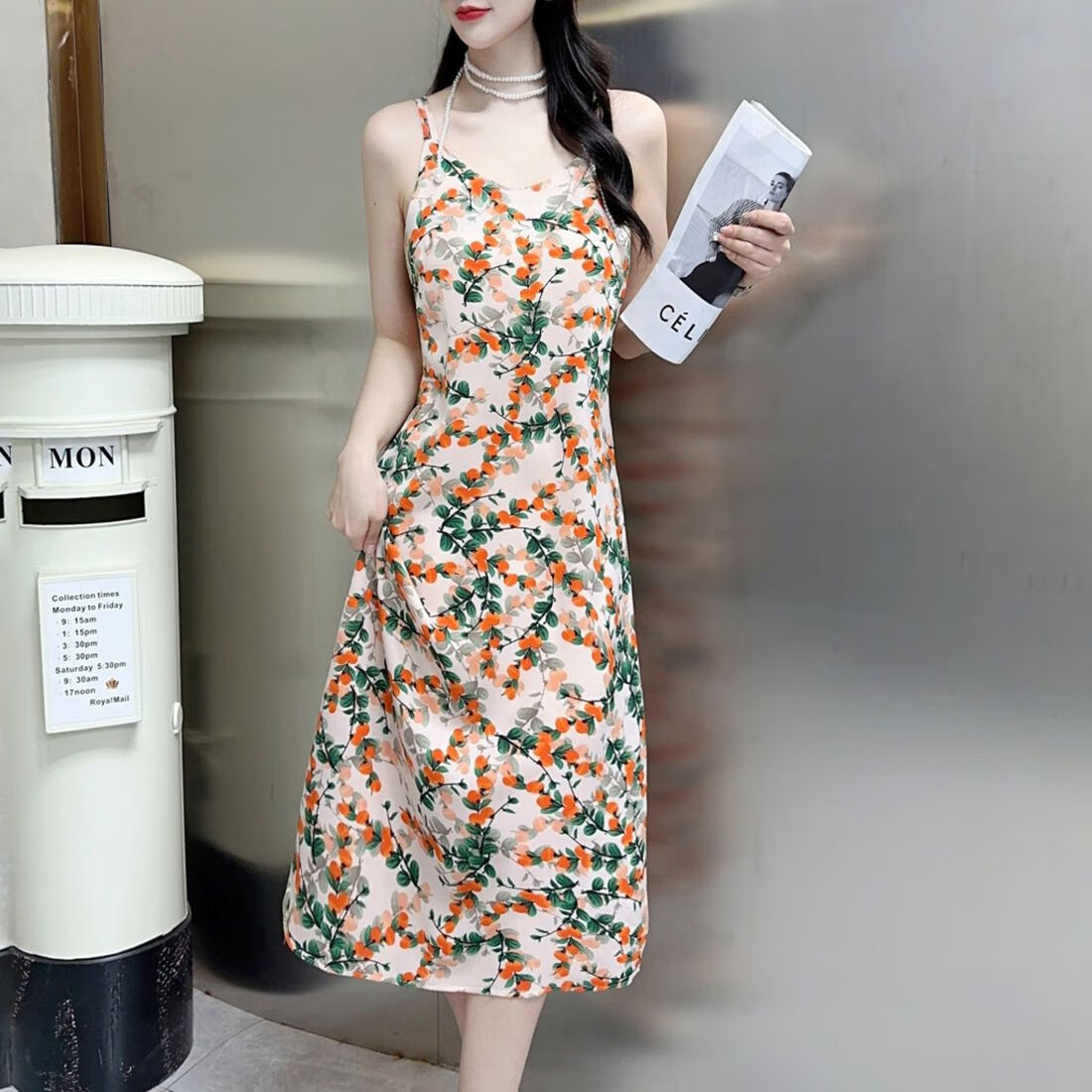 连衣裙休闲连衣裙女夏季薄款新款长款大摆 柿柿如意 l 建议90-110斤