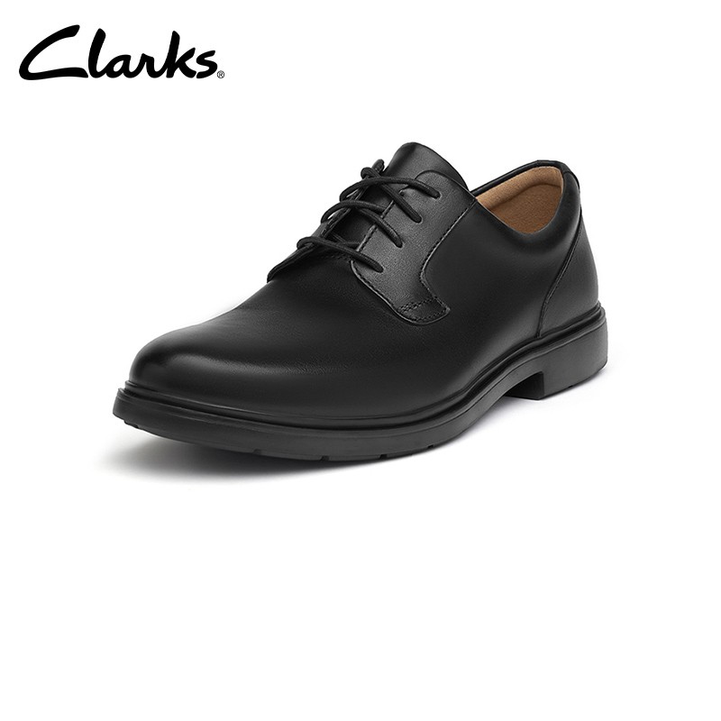 Clarks其乐男士Un系列复古英伦正装皮鞋经典德比鞋休闲皮鞋结婚鞋 黑色261454417 42
