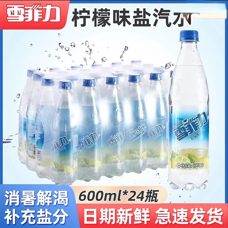 雪菲力柠檬味盐汽水600ml*24瓶夏季防暑降温咸味饮料 雪菲力盐汽水600