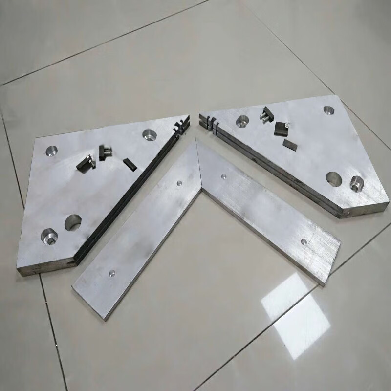 切割机45度切角模具晶钢门全铝家居铝材切护角模具铝垫板插销料架 浅