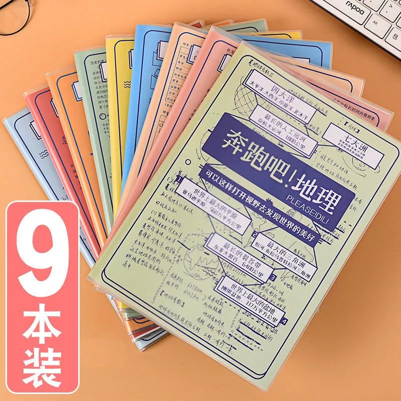 9门学科各一本【b5-64张】 胶装订胶套本