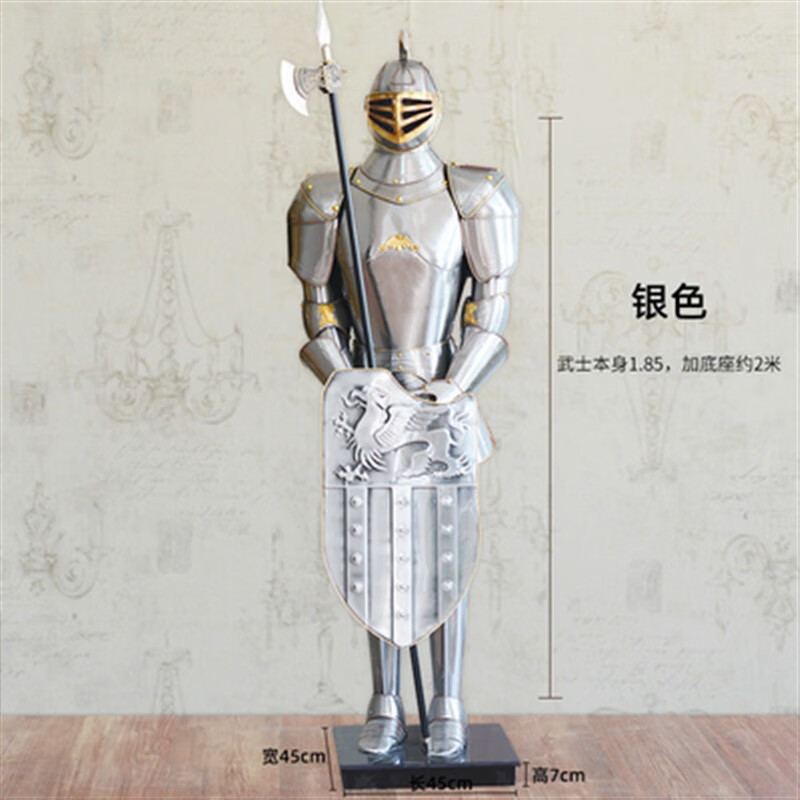 澳颜莱罗马盔甲武士模型 复古罗马盔甲武士大型模型落地摆件 商场ktv