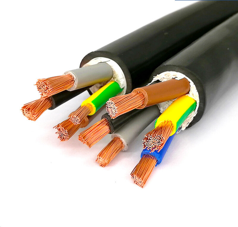 迎科电缆电缆电线三相4芯5线纯铜芯国标rvv10 16 25 35平方软线护套线