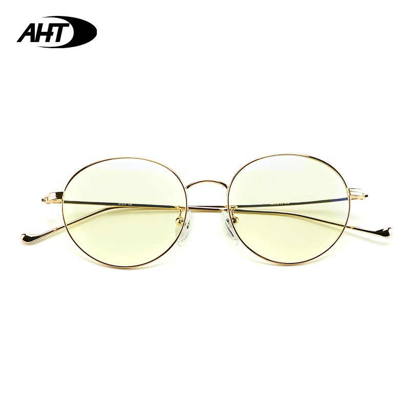 aht防辐射眼镜圆框防蓝光眼镜女平光电脑电竞护目镜眼镜学生眼镜 c2