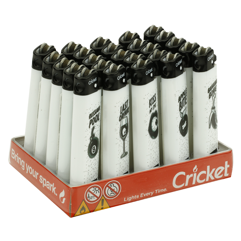 草蜢(CRICKET)瑞典原裝進(jìn)口一次性打火機3D打印魔法系列超薄防爆個(gè)性砂輪打火機 ED1魔法系列5支+煙盒裝