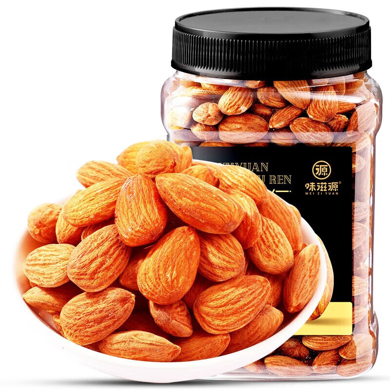 味滋源休闲零食追剧宅家小点心 每日坚果炒货干果 多口味干货小吃 巴旦木仁 400g/罐 1份