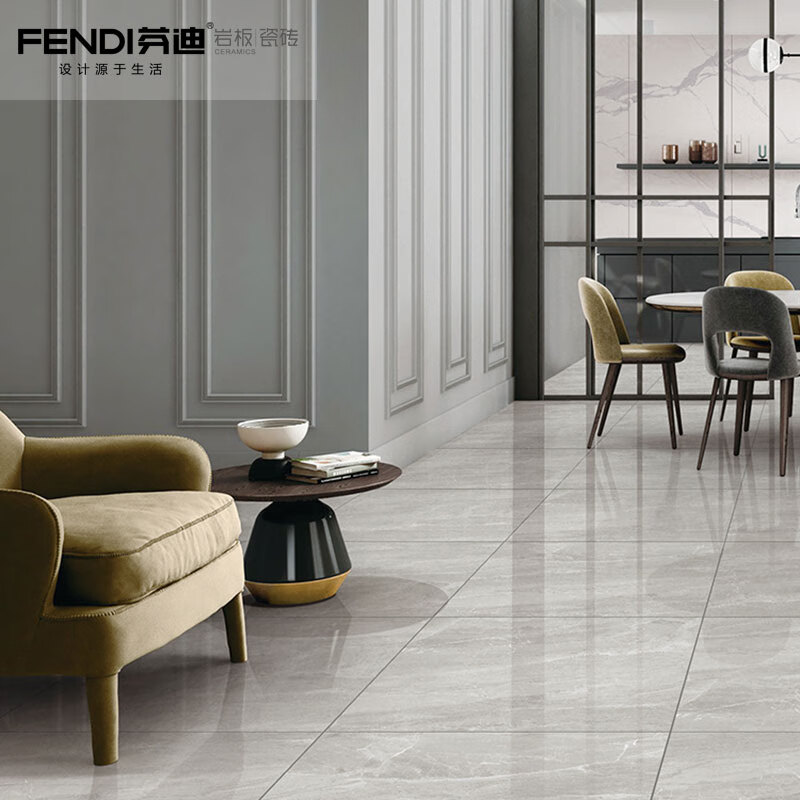 fendi芬迪瓷砖威尼斯灰大理石客厅800*800地砖防滑全抛釉地板砖fd8a21