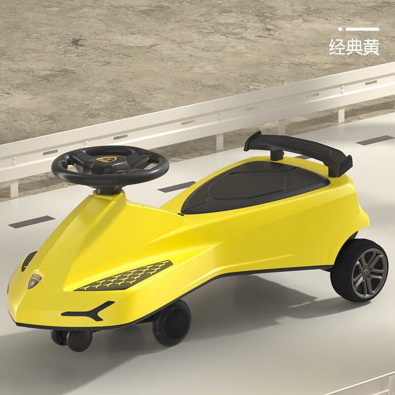 曼龙扭扭车儿童溜溜车1一3岁男女宝宝音乐摇摆车婴儿玩具 兰博基尼联名款(经典黄)怎么看?
