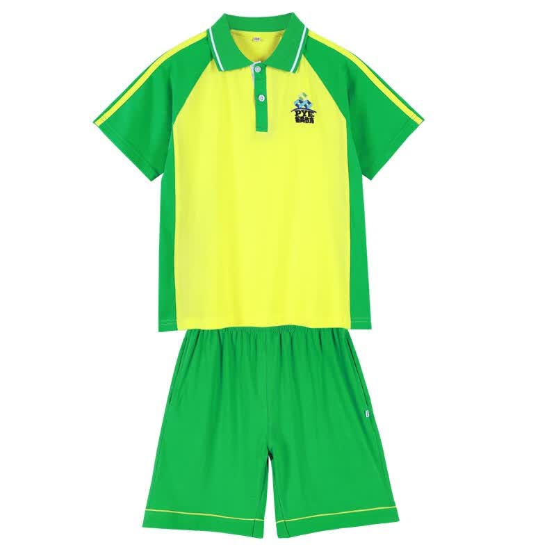 米兔果广州番禺区小学生校服短袖t恤夏装套装班服儿童校服裤长袖春夏装 女生短袖+短裤 135码属于什么档次？