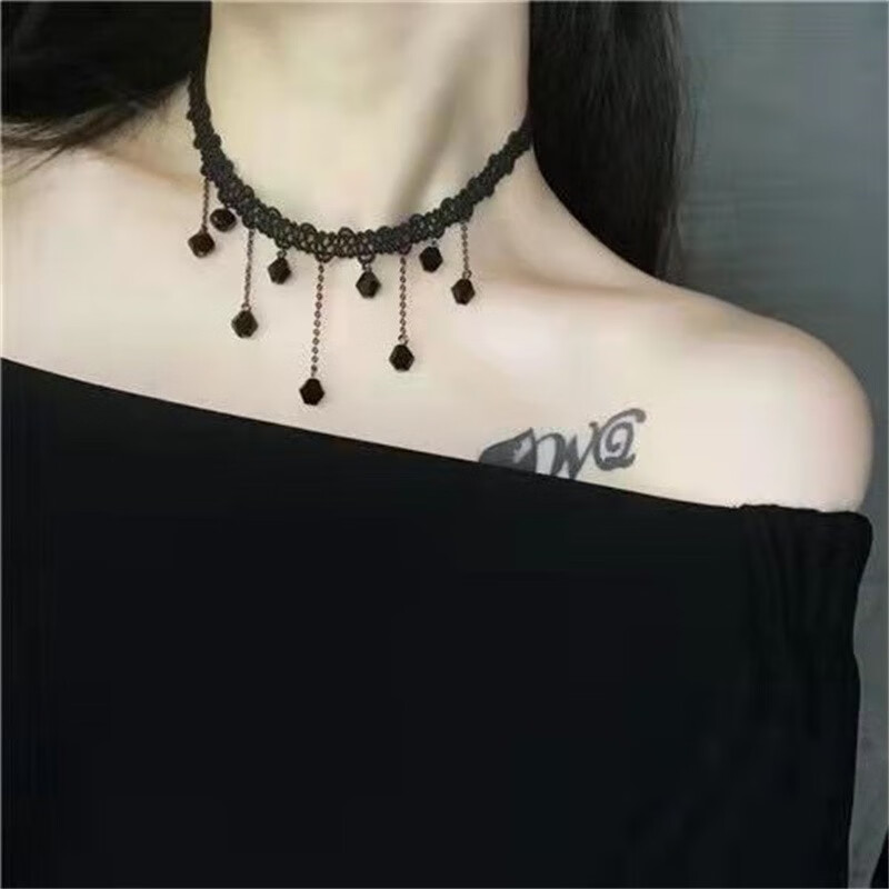 情趣内衣价格大降,推荐【惹火猫】配饰sm激情诱惑制服颈链项链蕾丝潮锁骨链女(054)