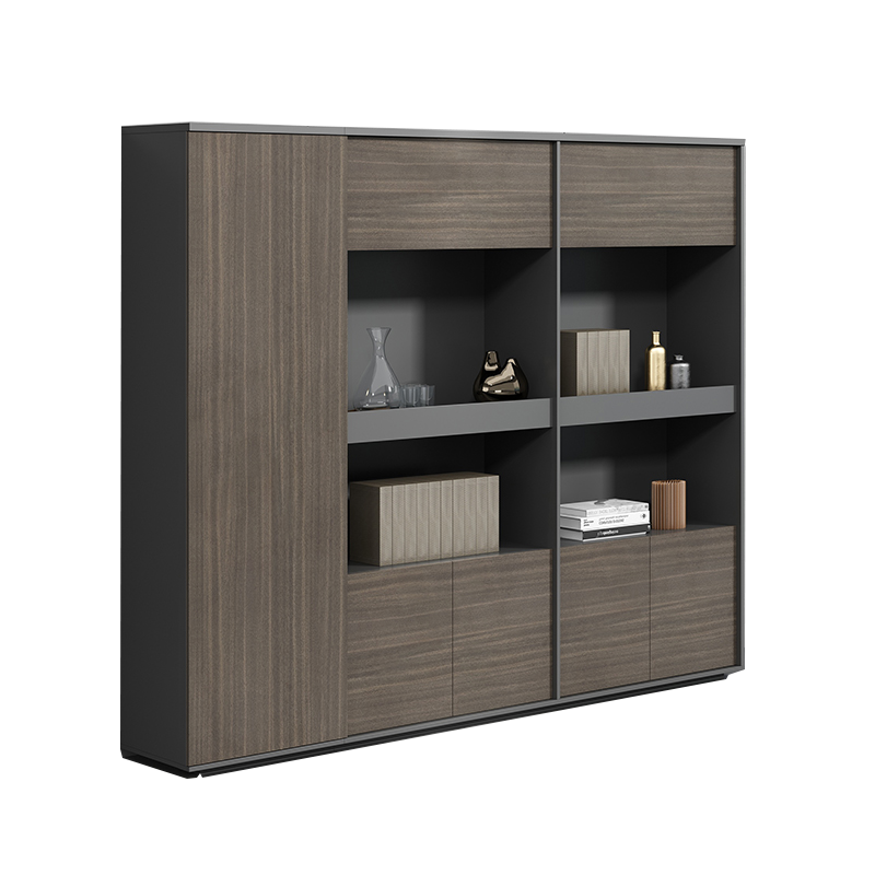 诩弈 文件柜木质办公柜家具资料档案柜板式老板办公室背柜架储物柜 款式二【320*400*200】