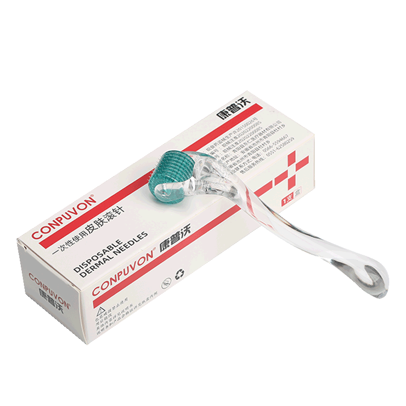康普沃（CONPUVON）醫用一次性皮膚滾針微針水光滾輪米諾生發(fā)水導入無(wú)菌精品款1.0mm