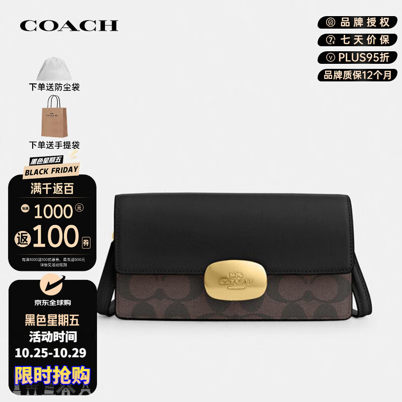 蔻驰（COACH）女包奢侈品ELIZA19翻盖包单肩斜跨包C