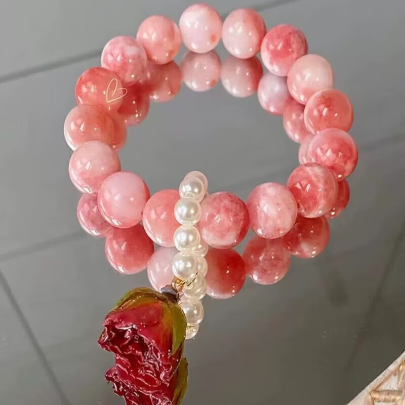 辽宁省博物馆簪花辽博手串文创手链沈阳干花真花饰品 春日纪玫瑰 手链