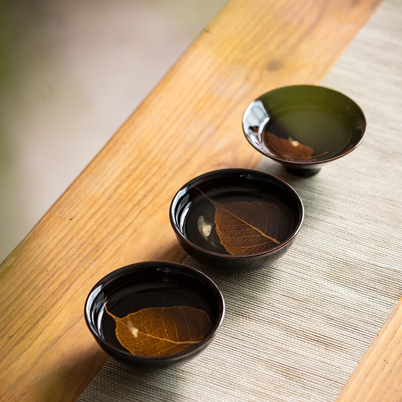 上新了文创 故宫茶具套装 功夫茶具礼盒高档 送长辈生日礼物教师节礼物 桑叶款·茶盏