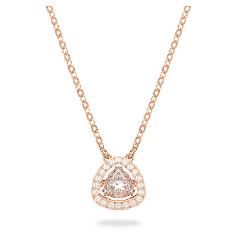 施华洛世奇(swarovski)女士项链millenia密镶闪耀蓝色镀铑吊坠 礼物送