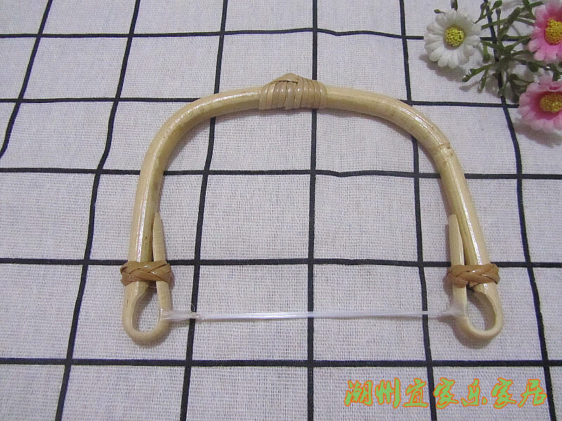 藤编茶壶提手无染色藤把手家用茶壶提梁水壶手把玻璃壶提手 桃心结内