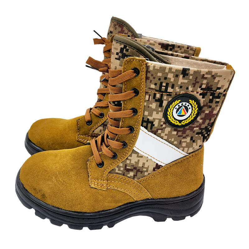 华军 森林消防靴 消防员灭火救援防护靴 反绒牛皮阻燃防火靴 防滑防砸