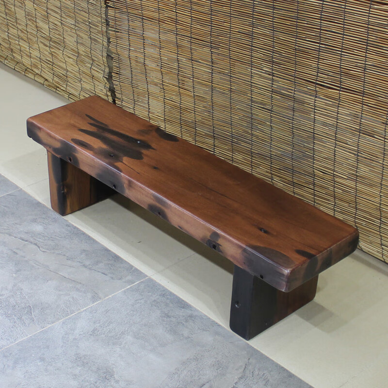 空梦实木长条凳家用原木换鞋凳矮凳客厅凳子阳台户外老船木长板凳复古