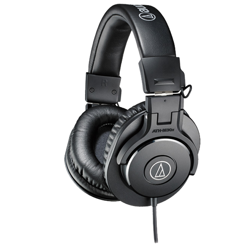 鐵三角（Audio-technica） ATH-M50X專業(yè)全封閉錄音監(jiān)聽頭戴音樂有線耳機電腦手機專業(yè)監(jiān)聽電子琴樂器 [領券下單]ATH-M30X 標配+好禮
