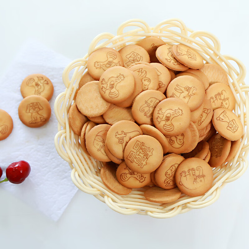 蕴召老北京雪花酥老式动物圆形早餐散小饼干 1包【】 250g