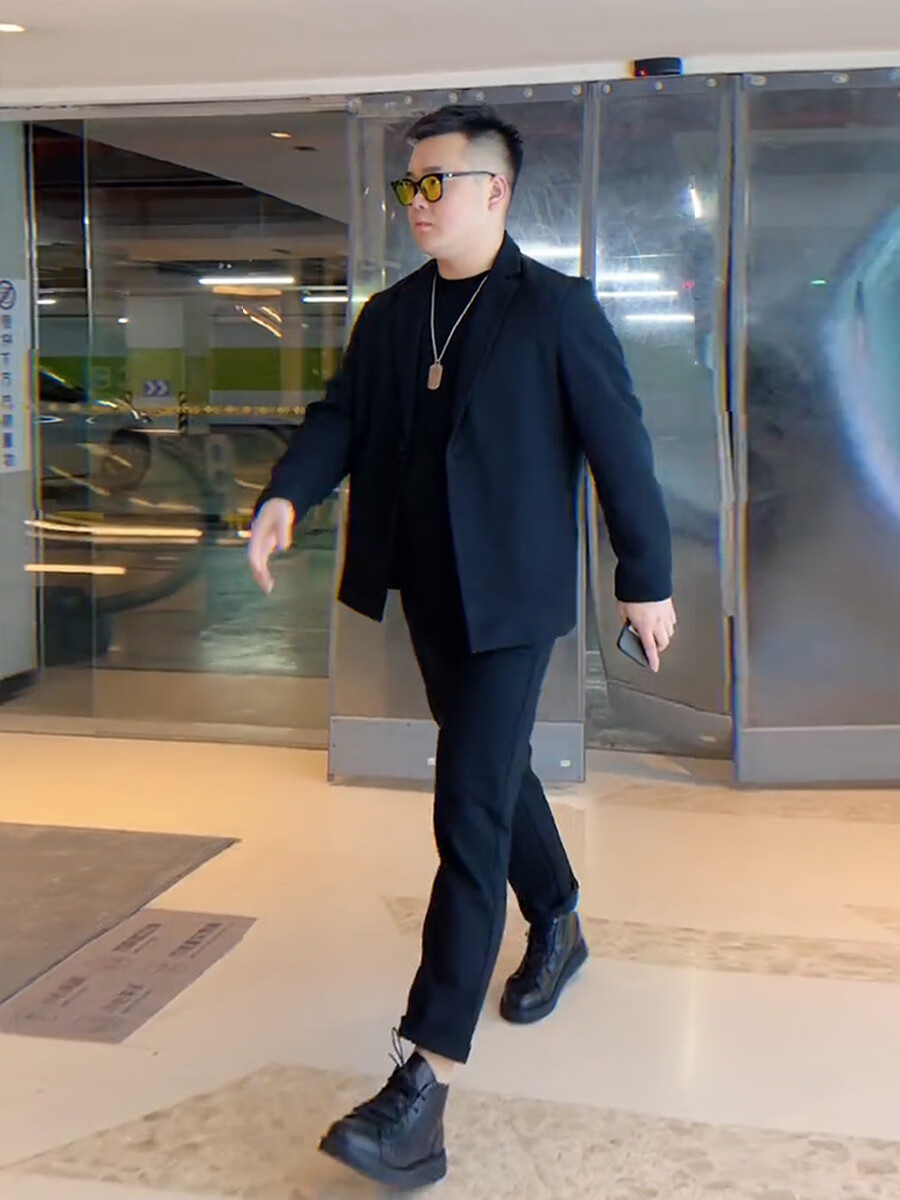 皮尔卡丹微胖男生轻熟风显瘦穿搭夏季大码小西装外套男士休闲西服搭配