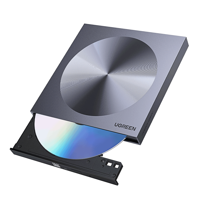UGREEN 绿联 8倍速外置移动光驱 铝合金材质DVD光盘刻录机