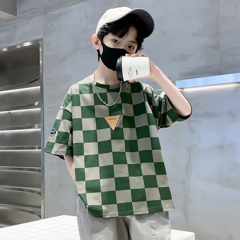 妤屋青少年男童12岁学生中大童小男孩短袖15岁至16岁t恤t恤夏装新款夏