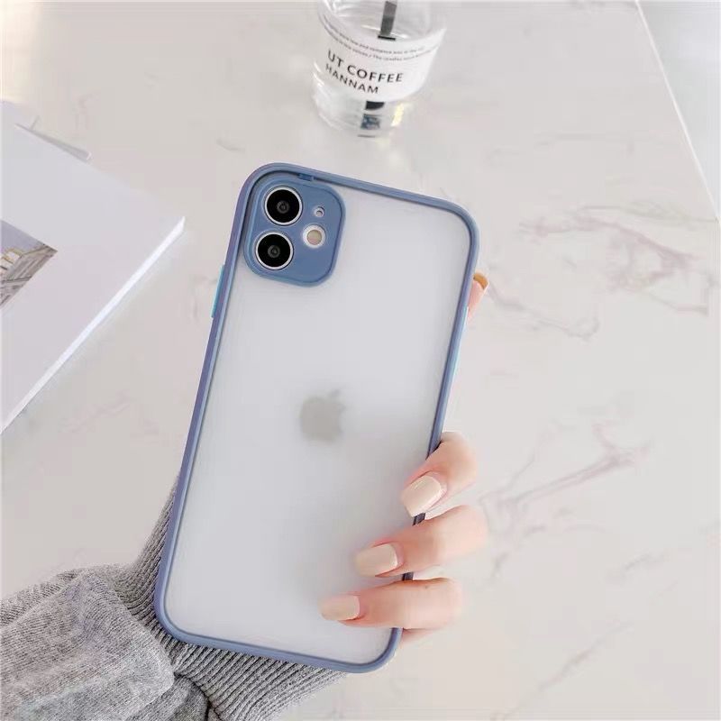 撞色iPhone11手机壳12pro全包xsmax苹果x防摔xr女6男7气囊8plus套乔鸟 【镜头全包】奶奶灰 苹果7p/8plus 5.5寸 通用
