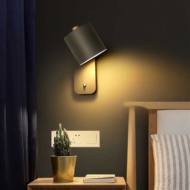 秀雷床头灯壁挂式希维尔床头壁灯北欧现代简约旋转轻奢极简led卧室电