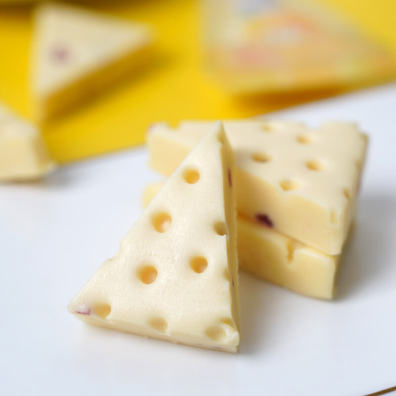 雪原三角奶酥內(nèi)蒙古特產(chǎn)芝士奶酪休閑兒童零食果粒黃桃蔓越莓奶塊 原味250克