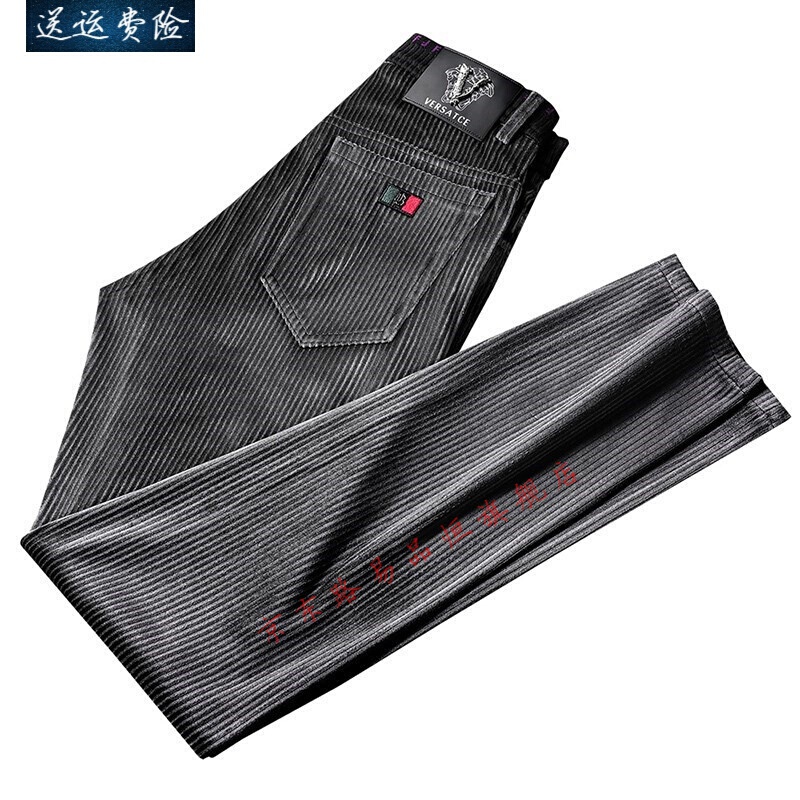 路易品恒新款男士精品贵族灯芯绒男裤男士灯芯绒牛仔裤保暖舒适舒适男