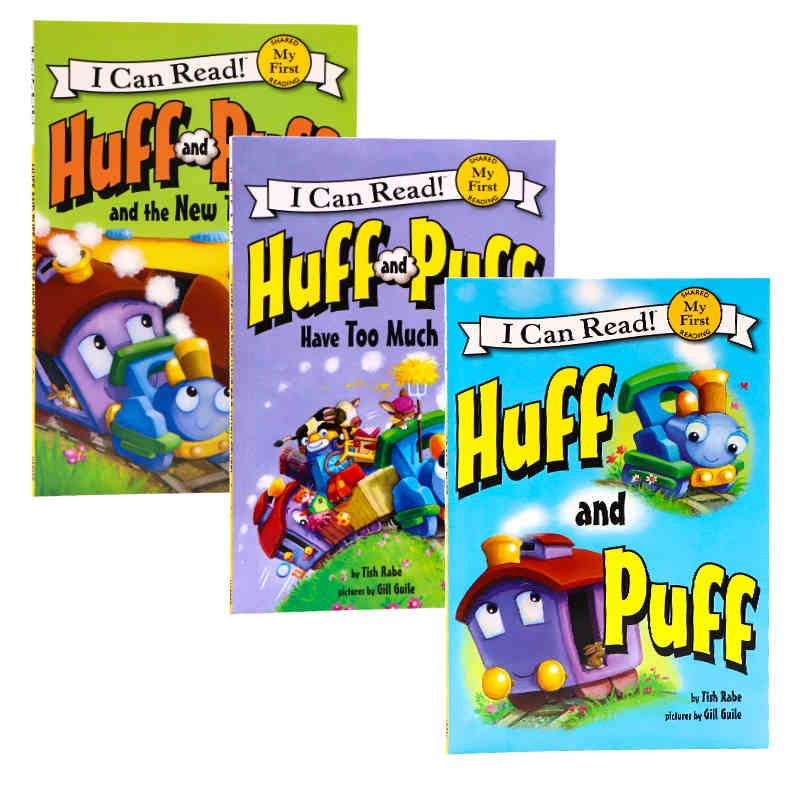 my first i can read初阶段 huff and puff 系列3册 英文原版绘本