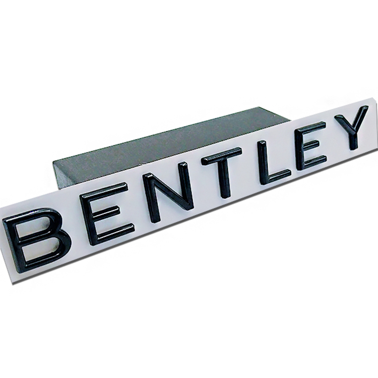 派钦宾利车标 新款欧陆gt添越飞驰字标 bentely英文标 后备箱黑色车标