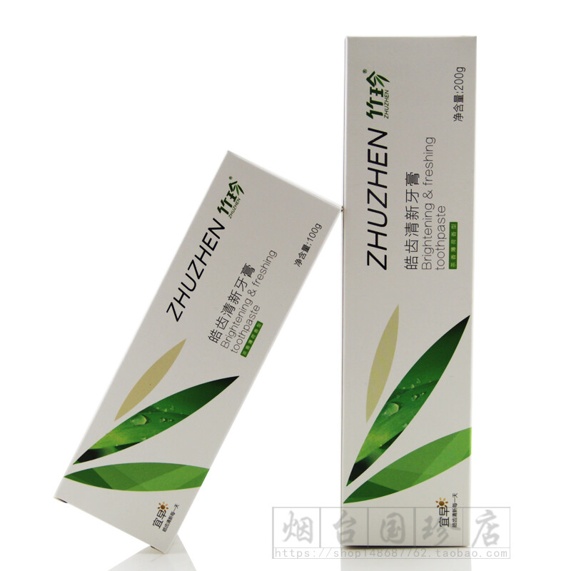 竹珍牙膏 国珍竹珍皓齿清新益齿护龈牙膏 白色 100g