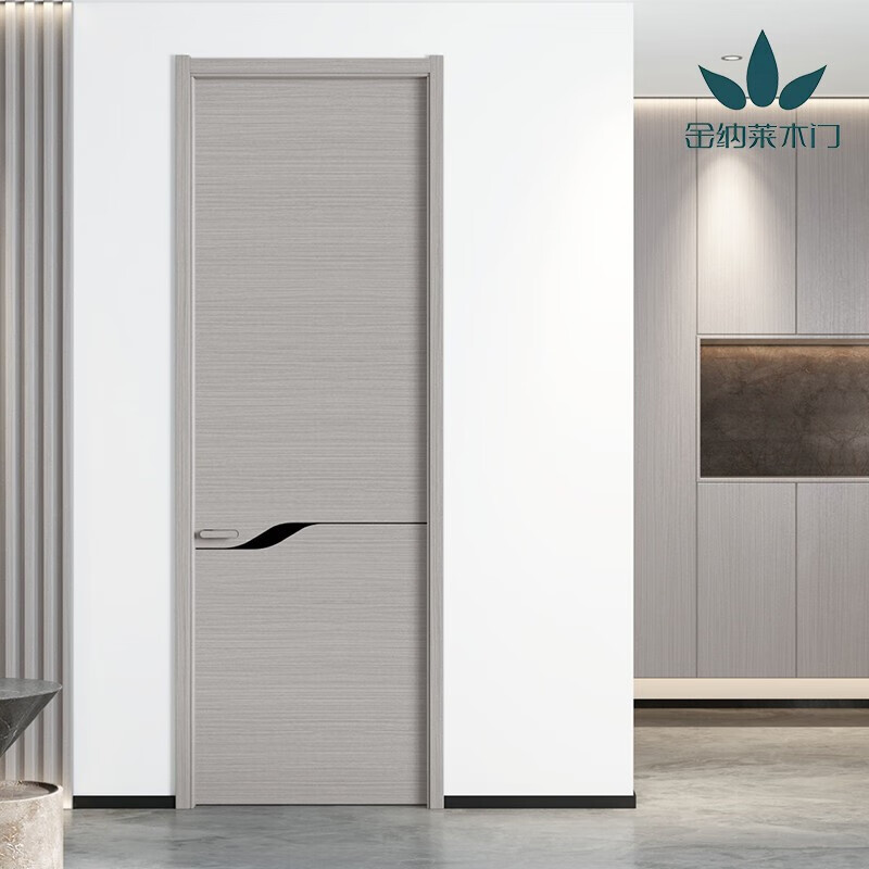 金纳莱木门门业(豪傲-直橡2号-1)简约实木复合门环保门室内门卧室门