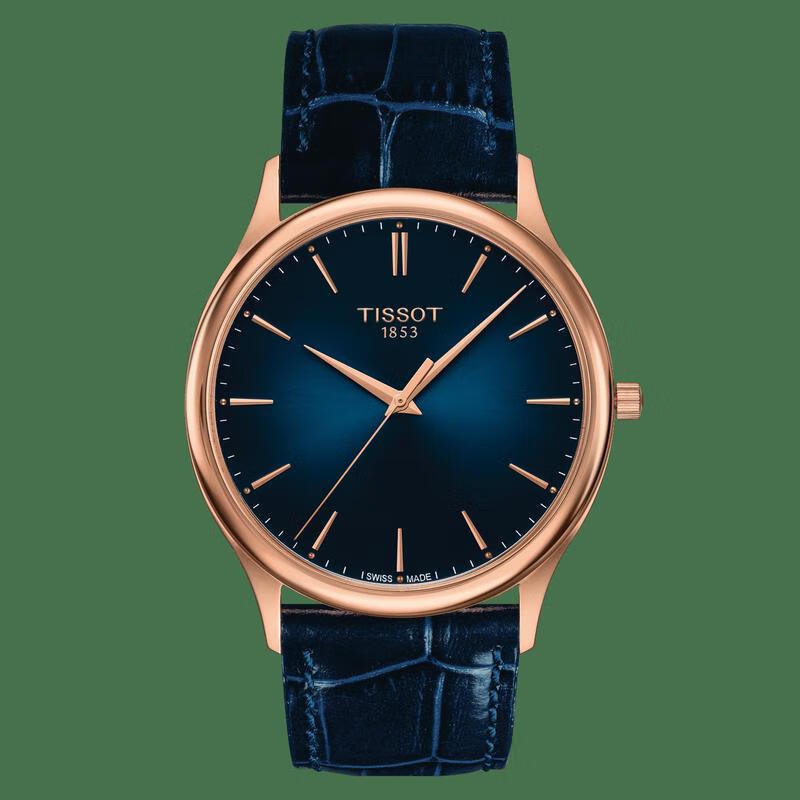 天梭(tissot)18k gold 男士手表石英防水腕表卓越系列18k金表壳 t926.