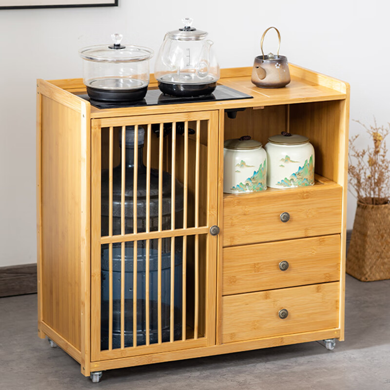 杭勤移动茶水柜家用小茶台烧水泡茶一体餐边柜茶边柜茶具茶叶收纳柜子