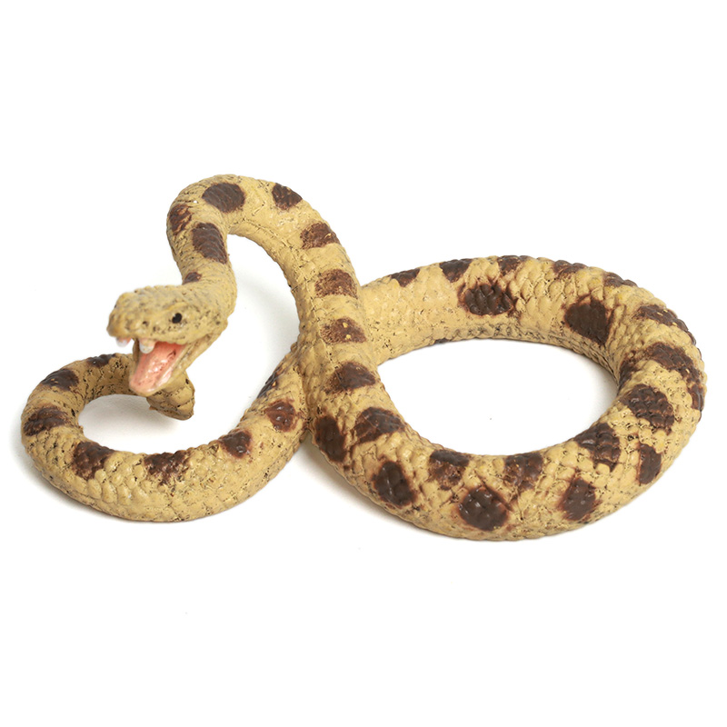 蛇模型玩具两栖爬行动物儿童认知启蒙动物教具儿童生日礼物 响尾蛇