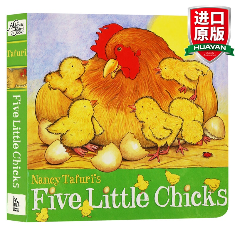 英文原版绘本 五只小鸡 five little chicks 纸板书 英文版进口英语