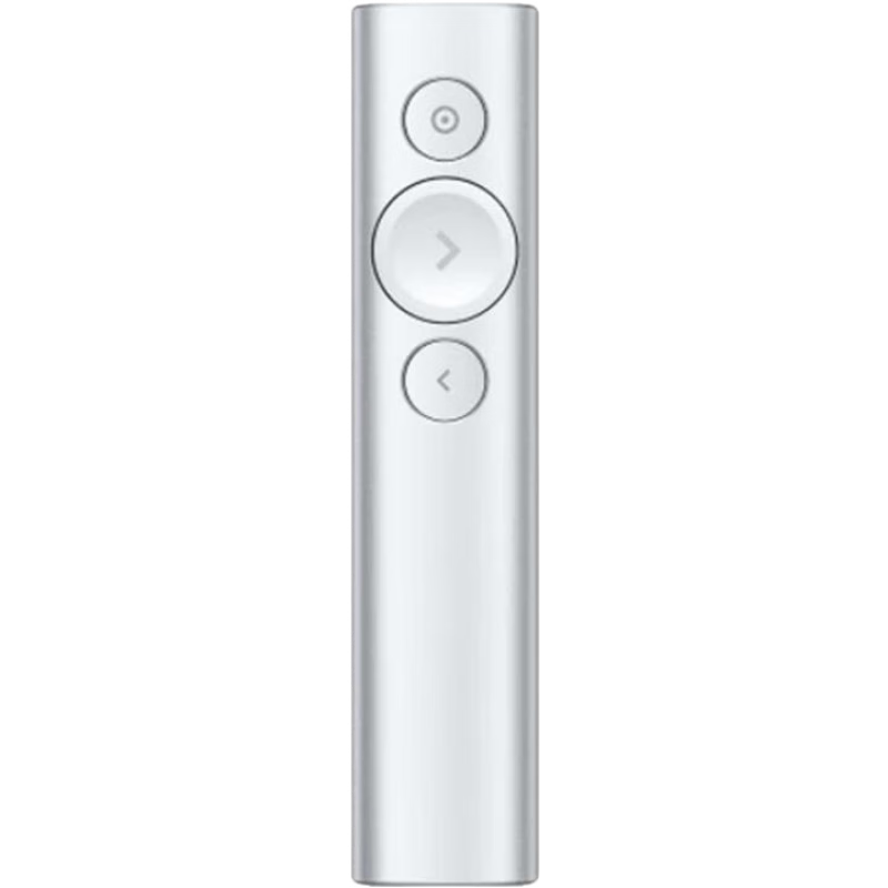 羅技（logitech）Spotlight 激光筆 商務(wù)演講演示翻頁筆演示遙控器 支持3D加速度陀螺儀超長距離30m 白色