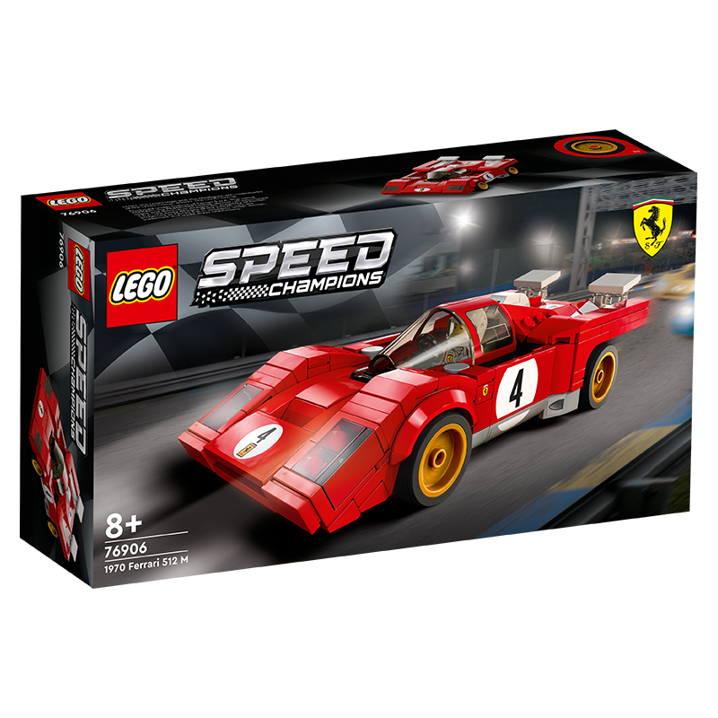 乐高(LEGO)积木 Speed超级赛车系列 76906 1970年法拉利512M 8岁+149元包邮(补贴后147.45元)