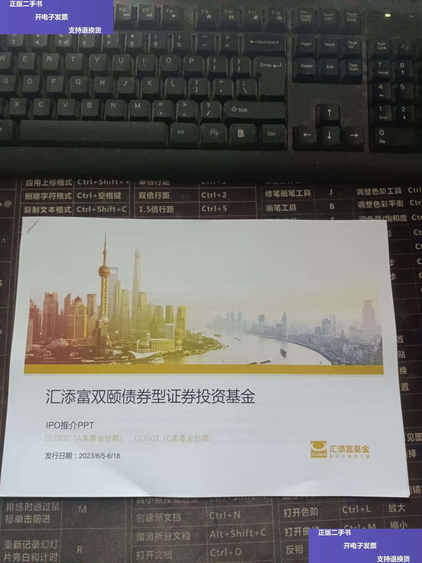 【二手9成新】汇添富双颐债券型证券投资基金2023 /汇添富 汇添富