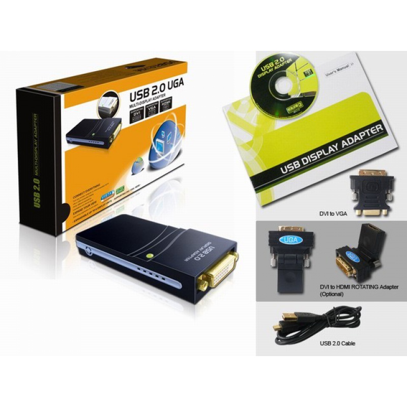 0多功能多屏延伸显示卡usb转vga hdmi dvi外置显卡1080p