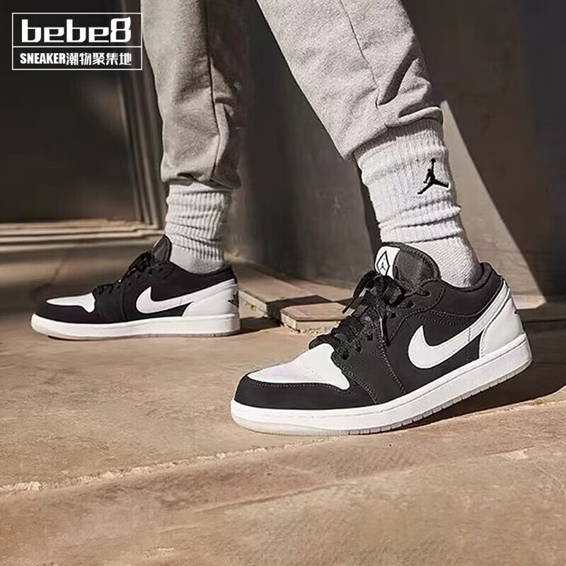 8耐克aj1 air jordan 1 low乔1男女低帮休闲板鞋 黑白熊猫dh6931-001