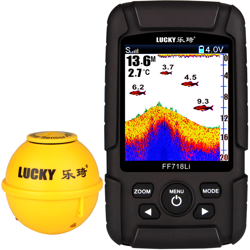樂琦 探魚器無線聲納探測器水下可視高清釣魚神器搭配打窩船 赤焰紅+ 無線系列
